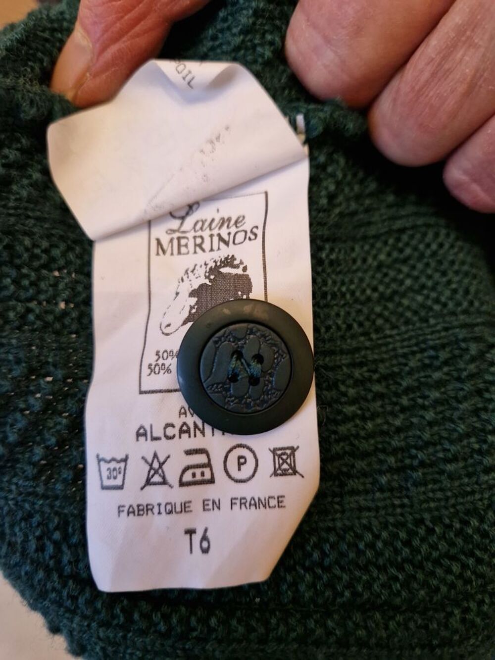 gilet homme - vert - taille 6 Vêtements