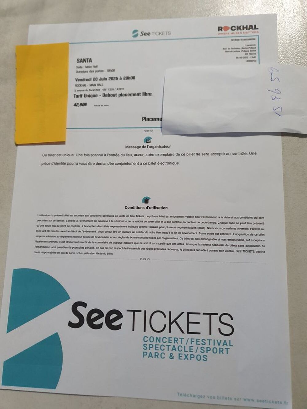Billet concert Santa la Rockhal Billetterie