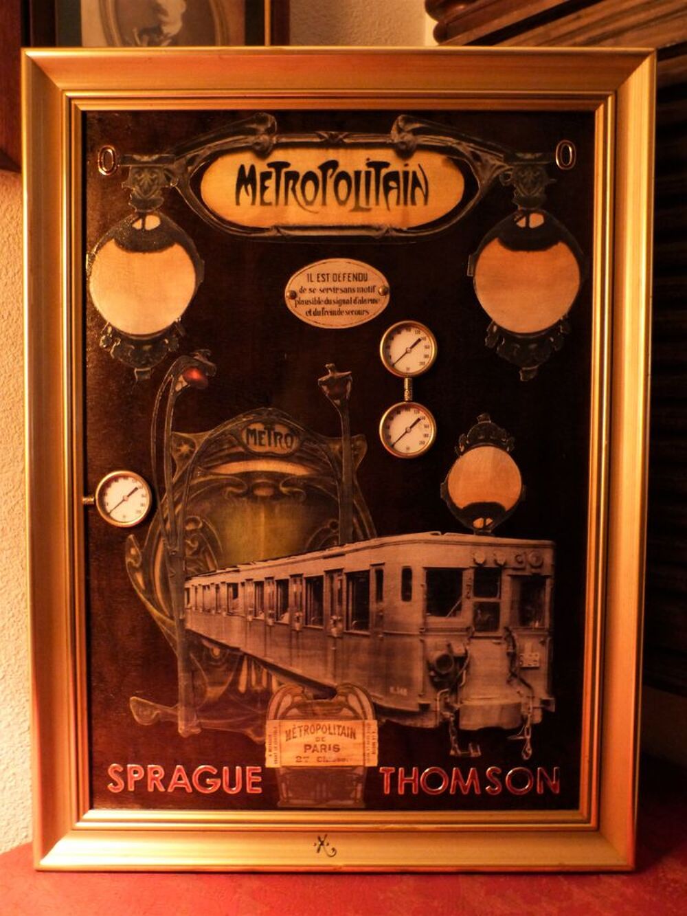 Tableau "METROPOLITAIN: SPRAGUE-THOMSON" Steampunk Décoration