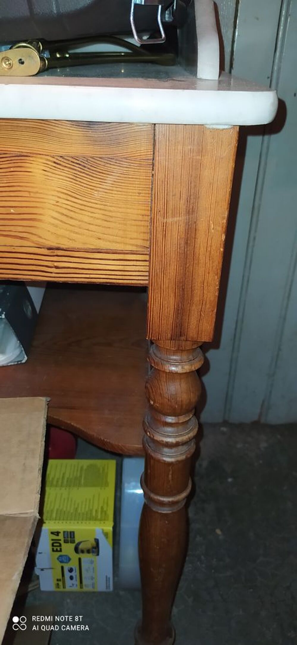 COIFFEUSE Vintage Bois et marbre Meubles