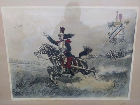 Photographie Militaire 1er R�giment Cuirassier Cavalerie 80 Loches (37)