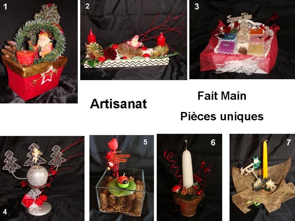 Artisanat : Compo bougies - FAIT MAIN Pi&egrave;ce Unique Décoration