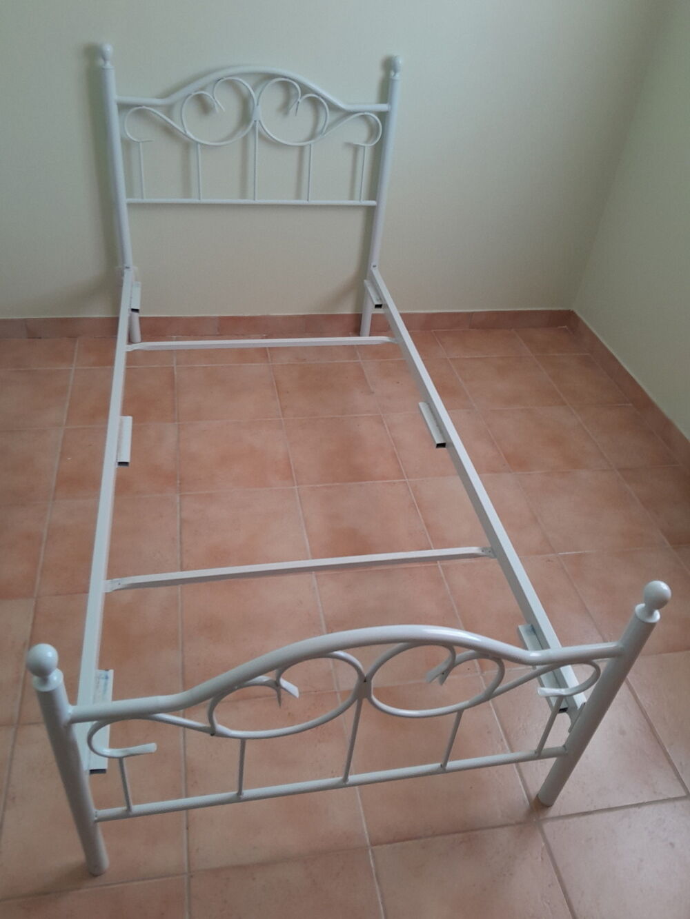 Lit 1 Pers M&eacute;tal Noir ou M&eacute;tal Blanc Meubles