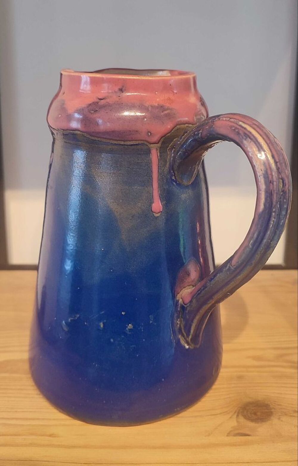Pichet poterie de gr&egrave;s Allonne Oise 