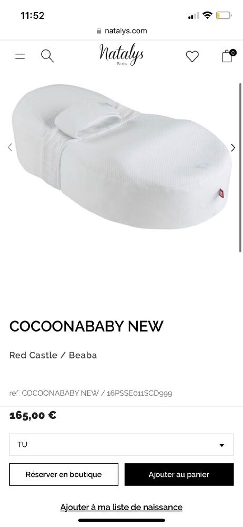 Coussin cocoonababy contre les reflux Puriculture