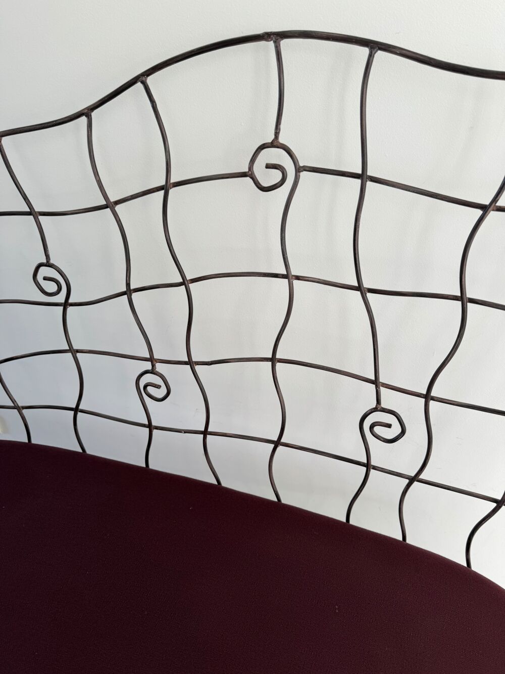 Banquette / canap&eacute; fer forg&eacute; tissu Meubles