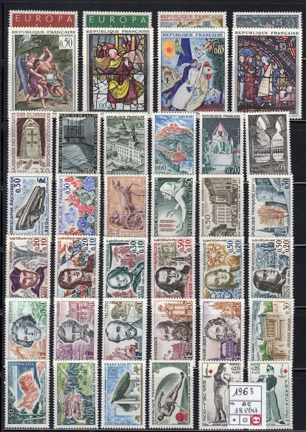 LOT DE TIMBRES - FRANCE -
Neuf** 1963 