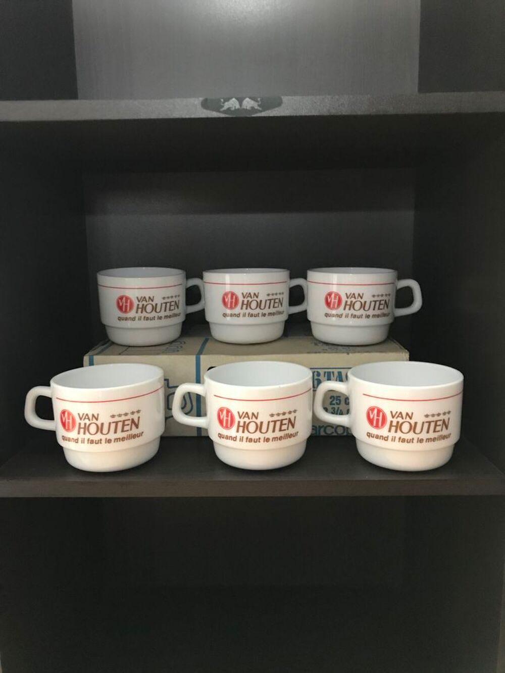Lot 6 tasses chocolat ou caf&eacute; Van Houten Cuisine