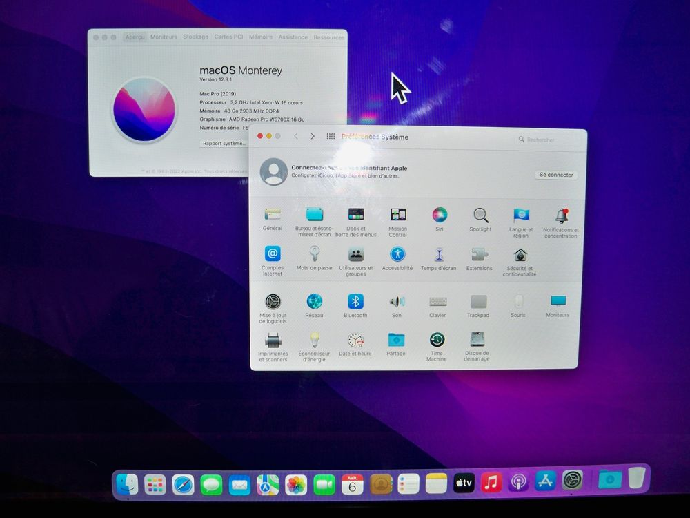 Ordinateur Apple Mac Pro 7.1 - 2 Radeon W5700 (16/32 C?urs). Matériel informatique