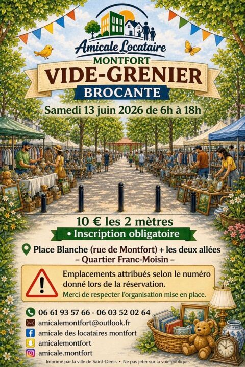 Vide-grenier / Brocante ? Amicale des Locataires Montfort 0 Saint-Denis (93)