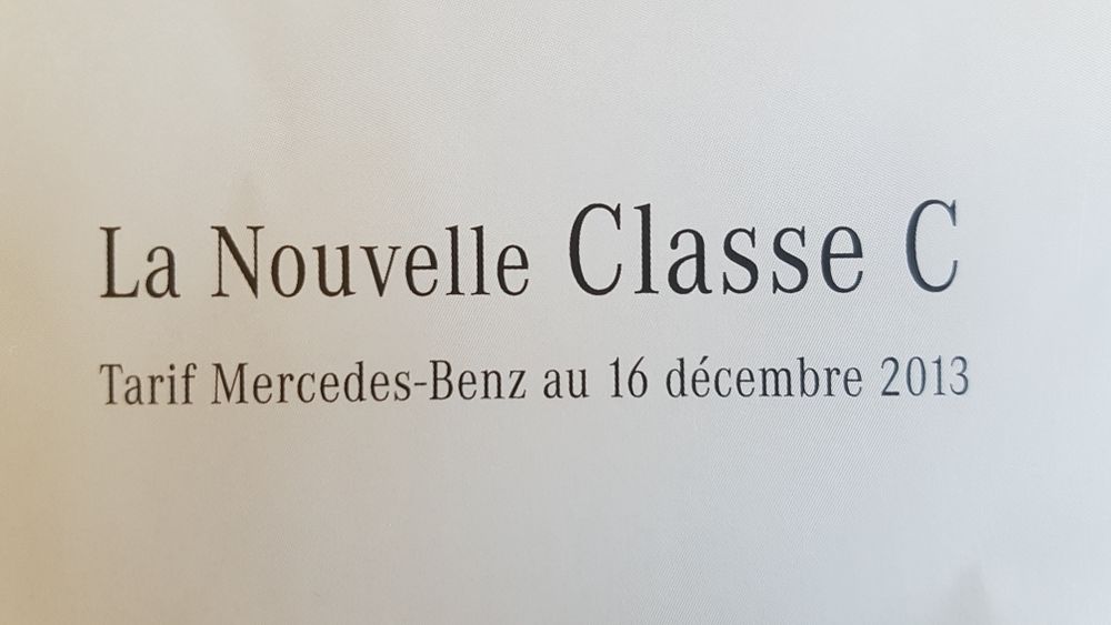 LA NOUVELLE CLASSE C * TARIF 2013 