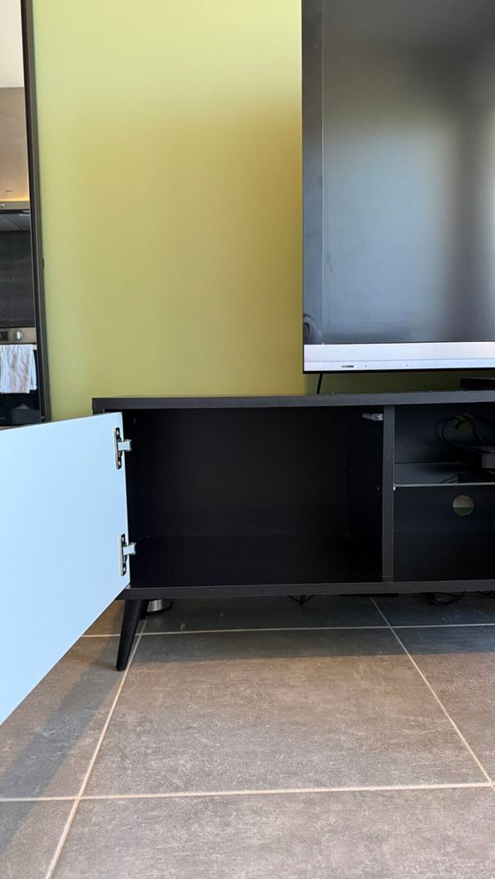 meuble tv noir 175 cm Meubles