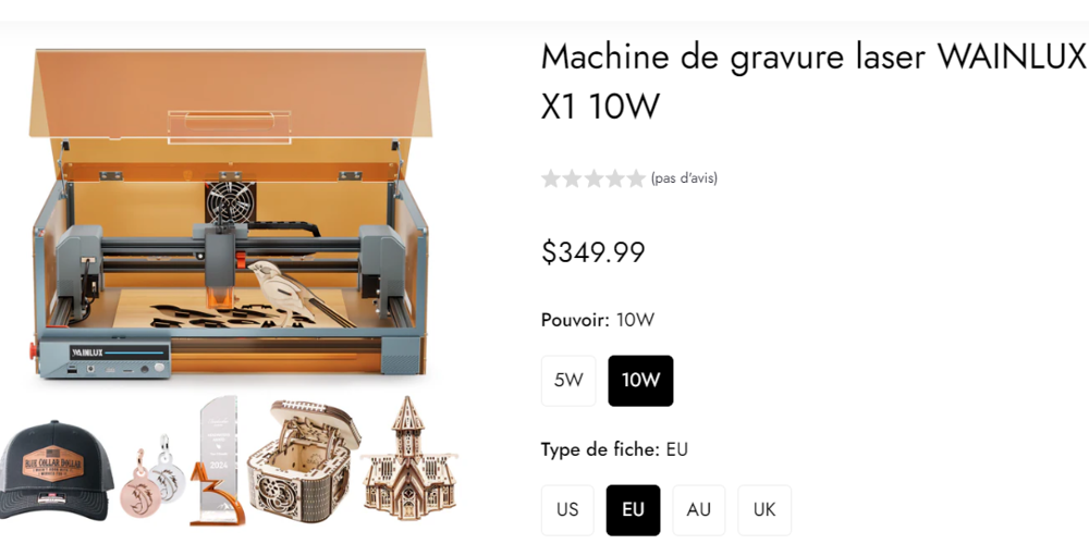 Graveur Laser WAINLUX 10 W Matériel informatique