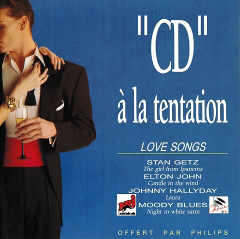  CD   À La Tentation Love Songs Objet Publicitaire Philips
6 Bagnolet (93)