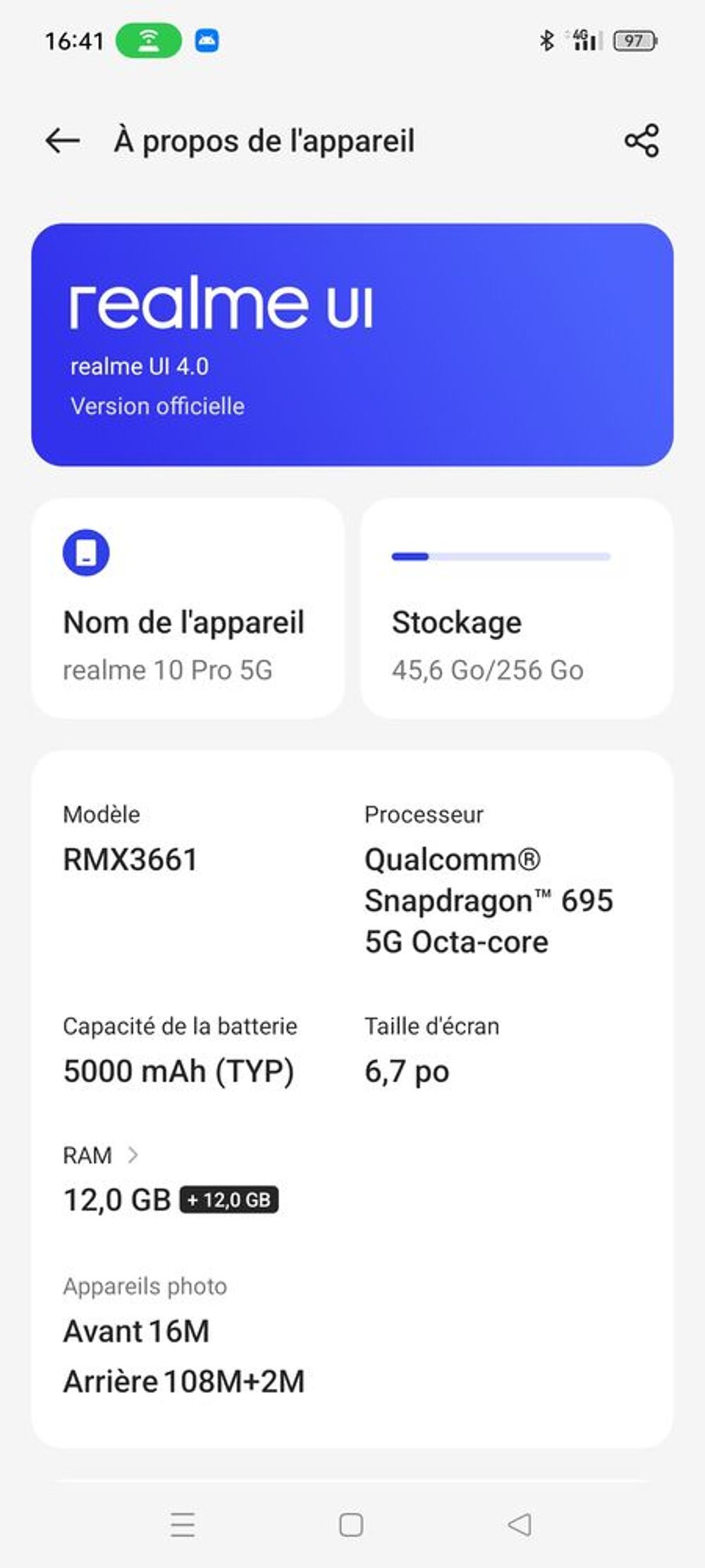 Realme 10 Pro, ram 24go, 256gb Téléphones et tablettes