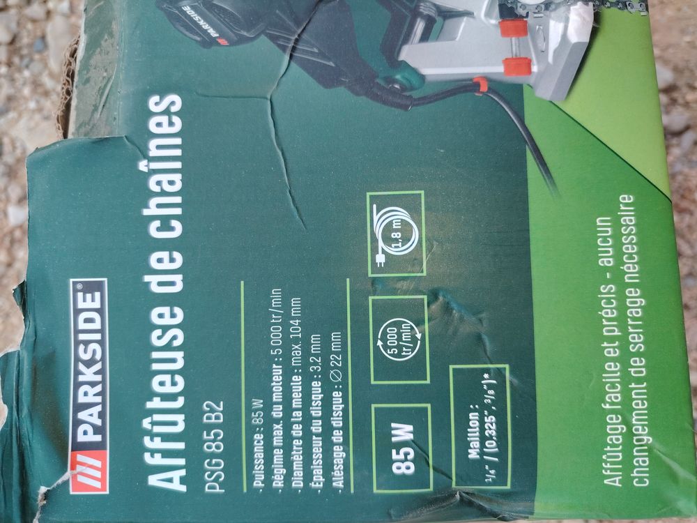 Affuteuse aiguiseur chaine tronconneuse parkside Bricolage