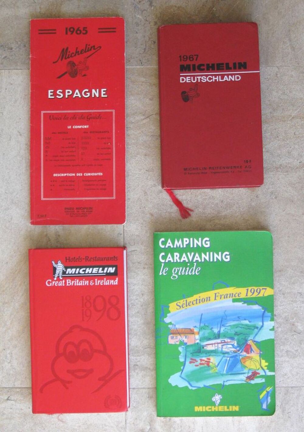 4 Guides Michelin anciens 