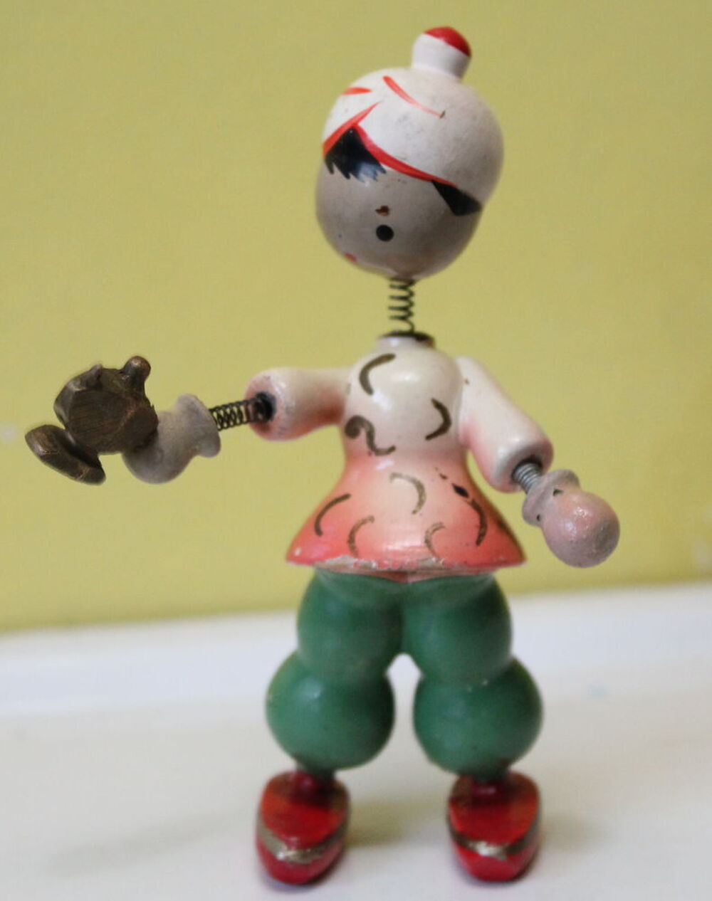 Figurine bois Bobble Head GOULA Spain Aladin bon &eacute;tat 