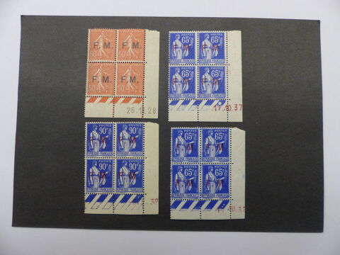 TIMBRES  F M  EN COINS  DATES  NEUFS **  COTE  140 € 20 Le Havre (76)