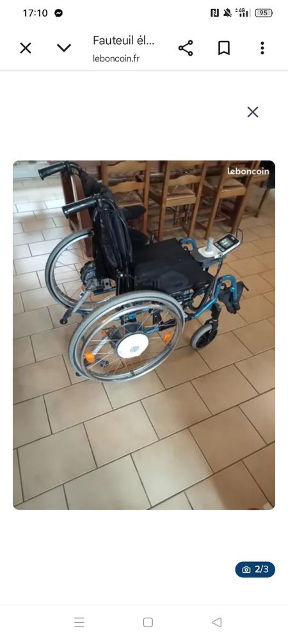Fauteuil roulant &eacute;lectrique 