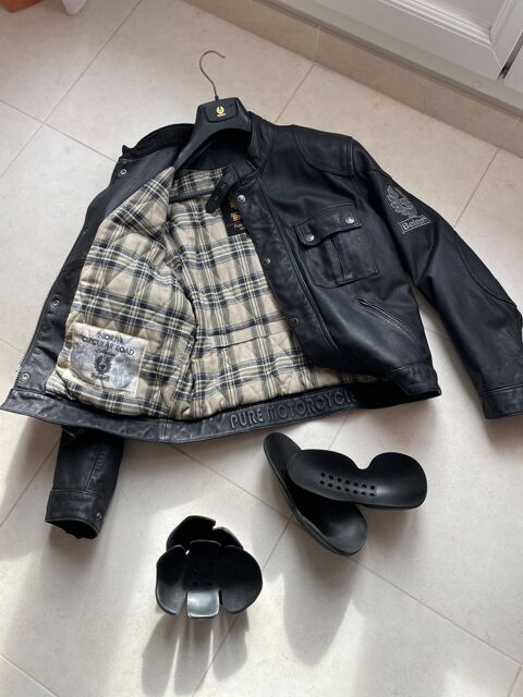 Veste de moto Belstaff en cuir noir ? Homme 190 Claye-Souilly (77)