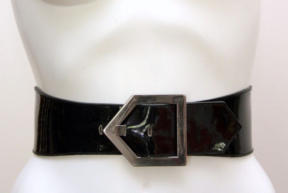 Ceinture cuir verni YVES SAINT LAURENT Maroquinerie