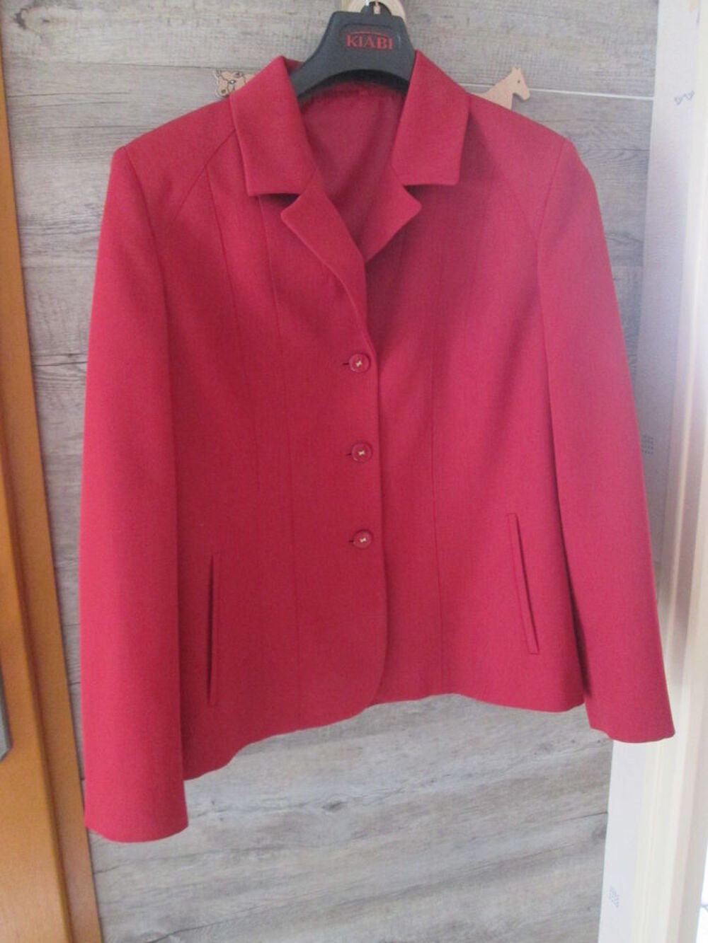 VESTE BLAZER FEMME ROUGE TAILLE 42 Vêtements