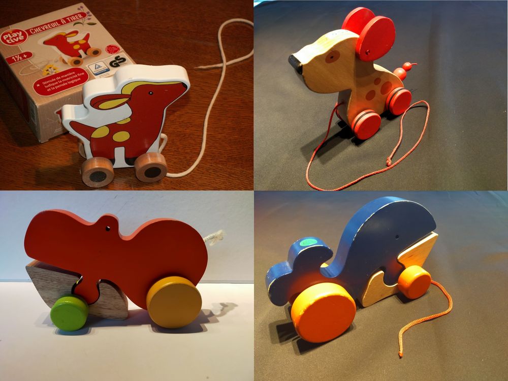 Lot complet de 4 jouets en bois
Jeux / jouets