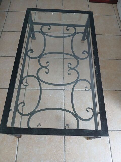 TABLE BASSE METAL ET VERRE 59 Orcier (74)
