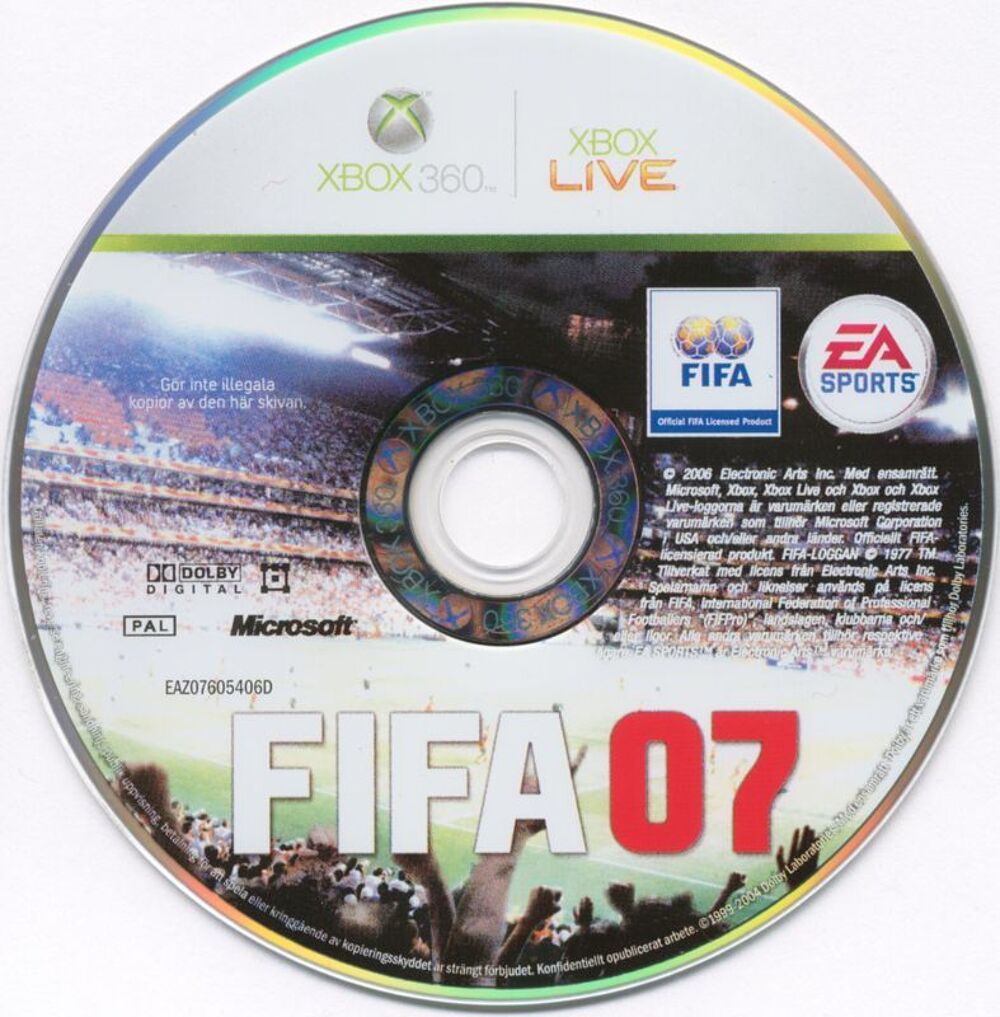 jeu Xbox 360 : fifa07 Consoles et jeux vidéos