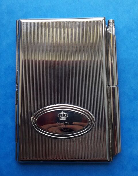 Vintage �tui porte cartes de visite en m�tal argent� 45 Limoges (87)