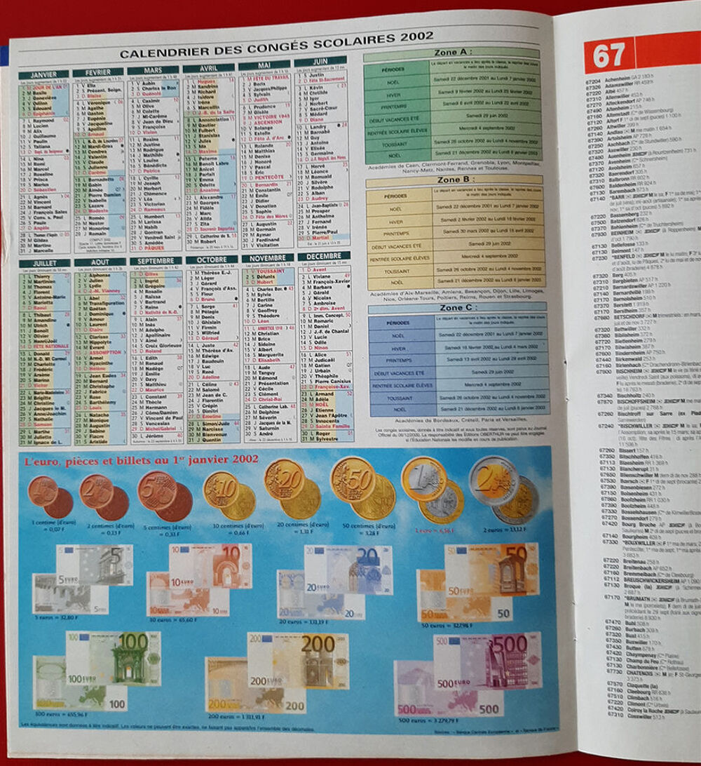 3 Almanachs facteur ann&eacute;es 2000 / Calendriers 