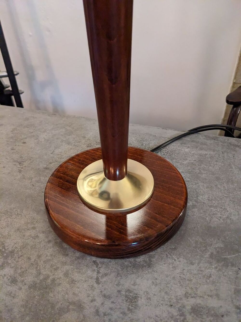 JOLIE LAMPE STYLE MAZDA UNILUX art d&eacute;co vintage 1930 acajou D�coration