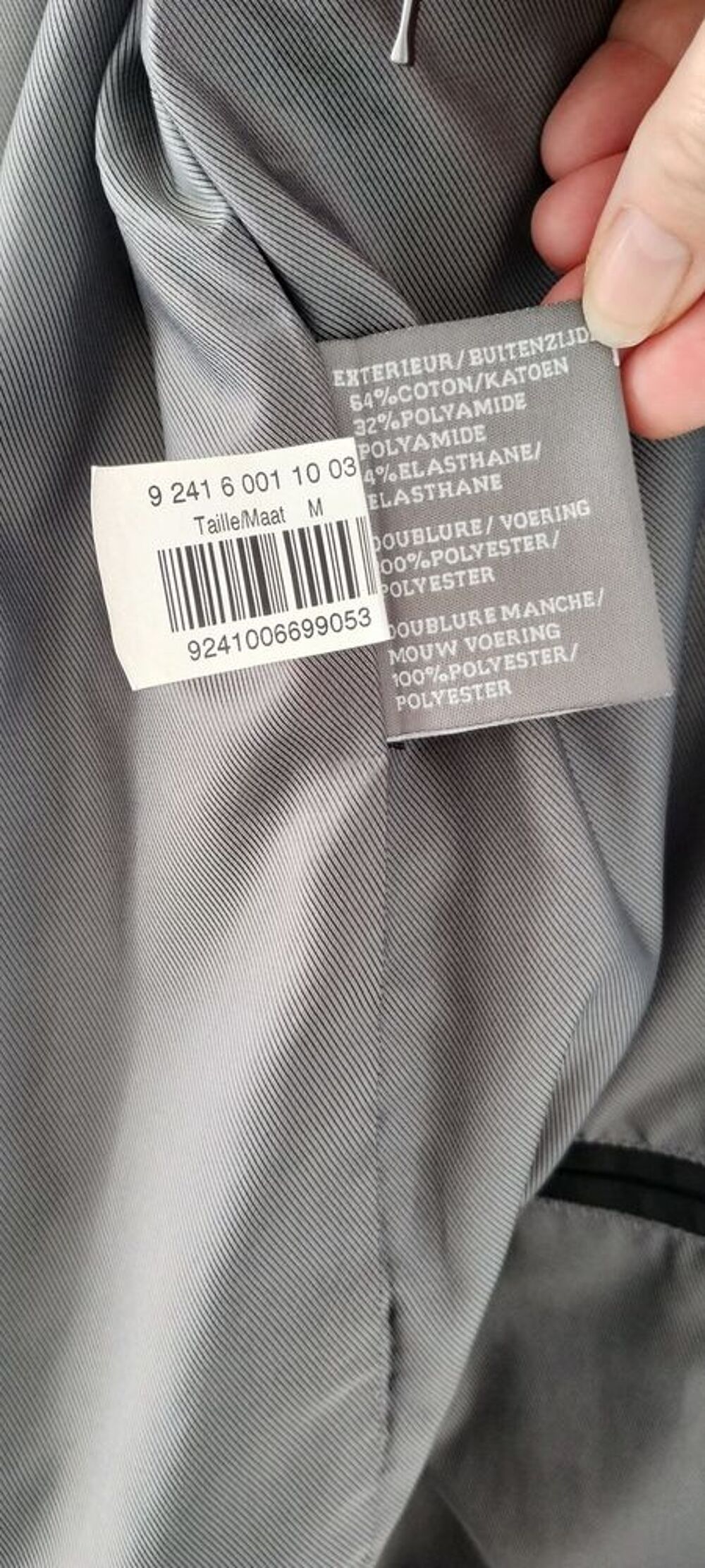 Trench Coat Trois-Quarts Homme - Noir - 64% Coton Vêtements