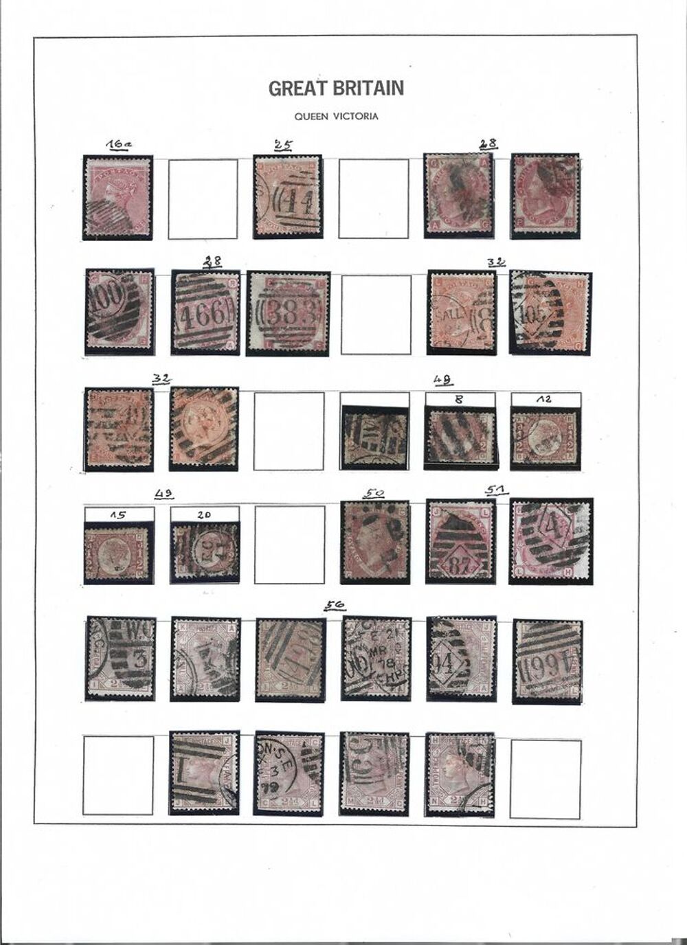 timbres Grande Bretagne 