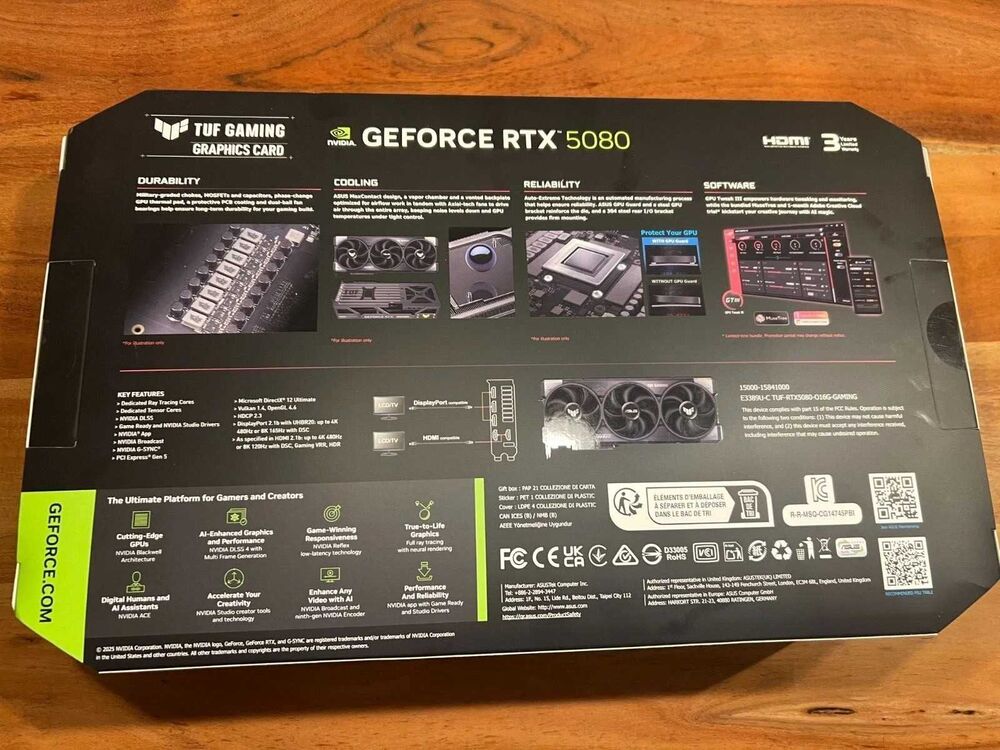 ASUS TUF Gaming GeForce RTX 5080 OC Edition 16 Go Matériel informatique