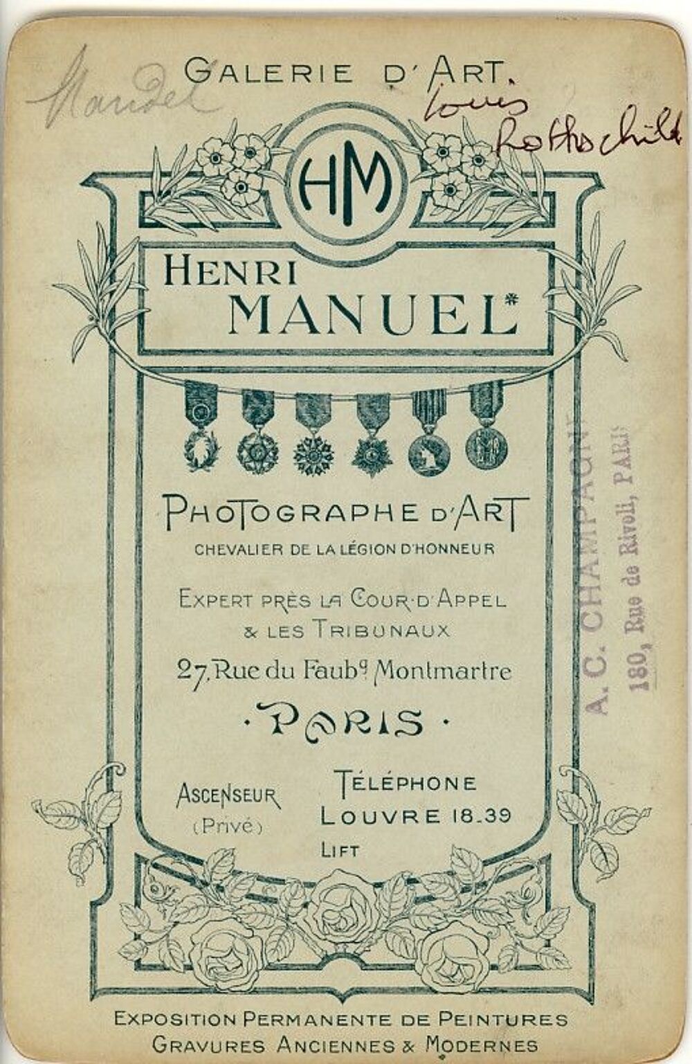 Georges Mandel Louis Rothschild Photographie Henri Manuel 