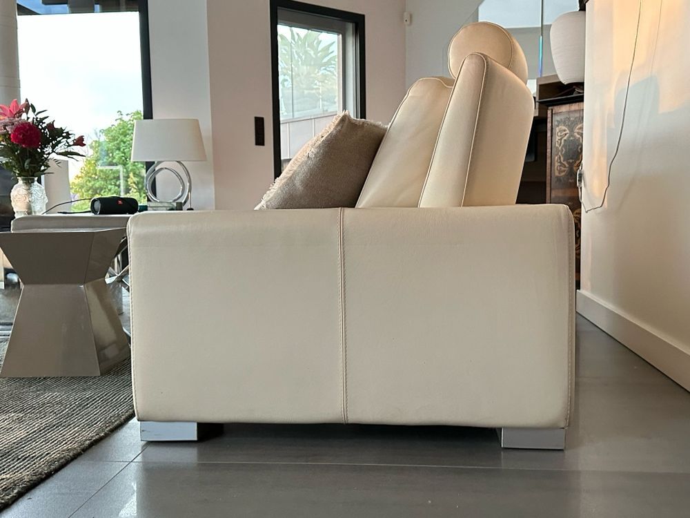 Canap&eacute; / Fauteuil Cuir Blanc Meubles