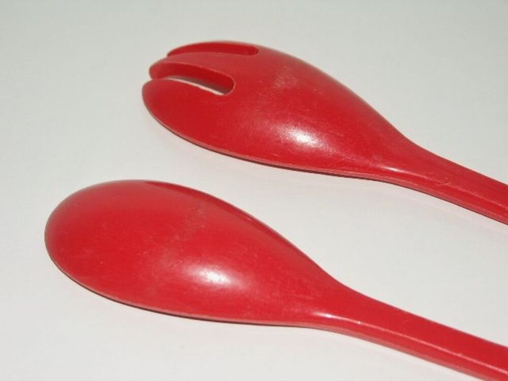 Couverts &agrave; Salade vintage des ann&eacute;es 60 - BON ETAT Décoration
