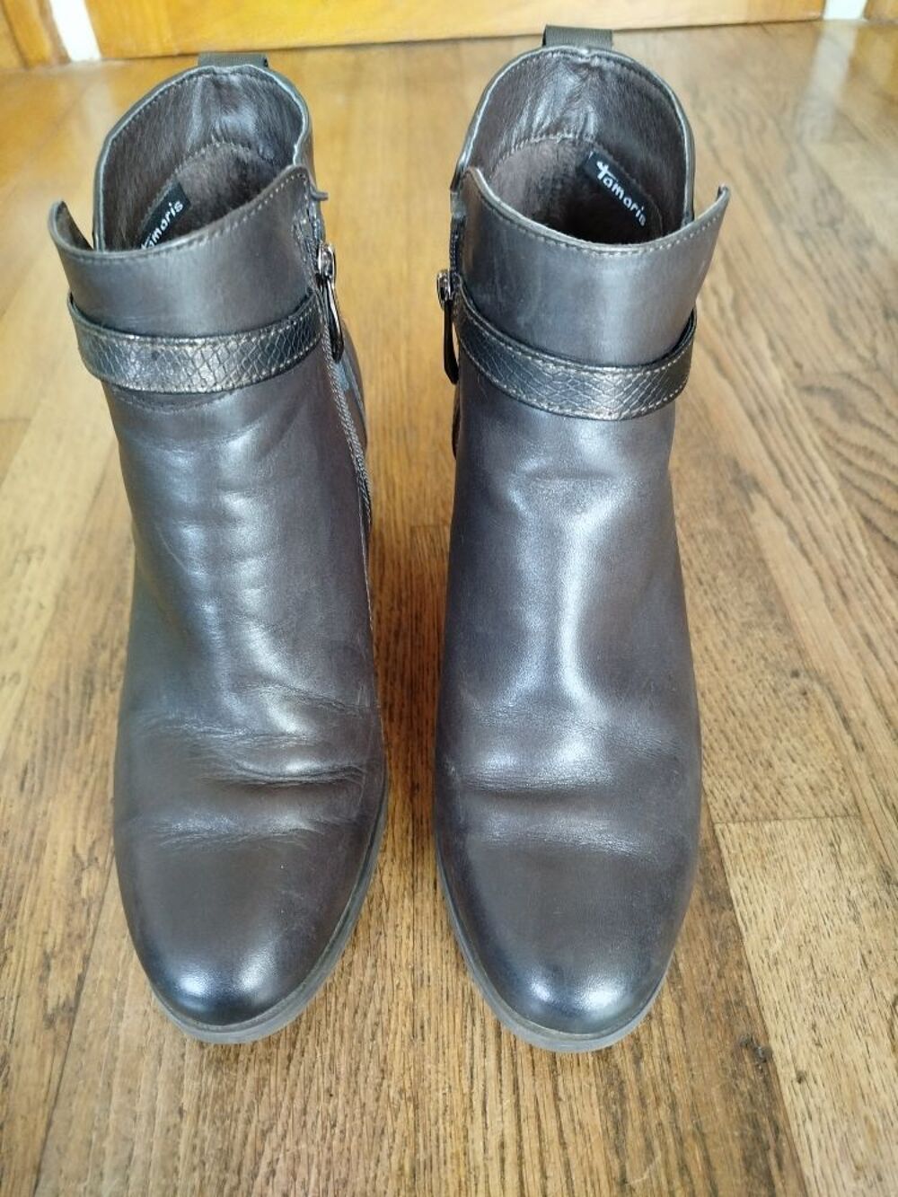 Bottines cuir marron Tamaris T 38 Chaussures