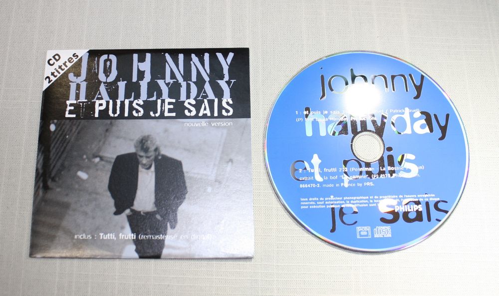 Johnny Hallyday CD 2 T - 1992 - Et puis je sais - TB &eacute;tat. CD et vinyles