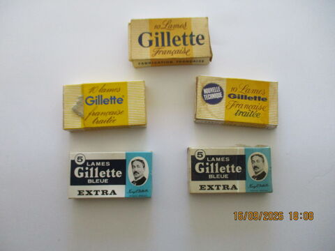 5 Boites de lames de rasoir GILLETTE vintage Saint-Yrieix-la-Perche (87)