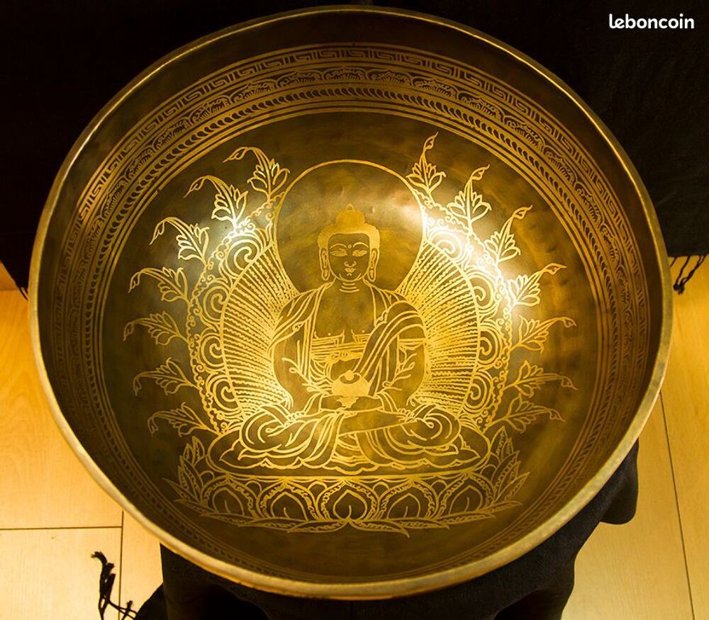 SUPERBE BOL CHANTANT TIBETAIN GRAND FORMAT AUTHENTIQUE Instruments de musique