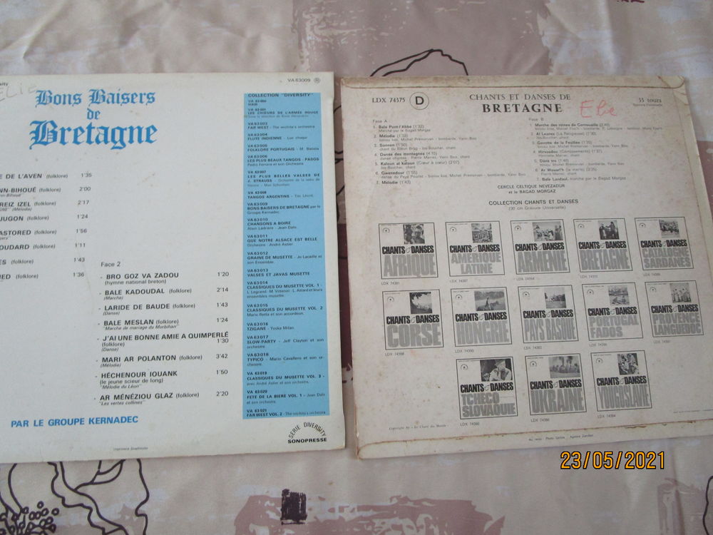 vinyle 33 tours "bons Baisers de Bretagne" par le groupe Ker Audio et hifi