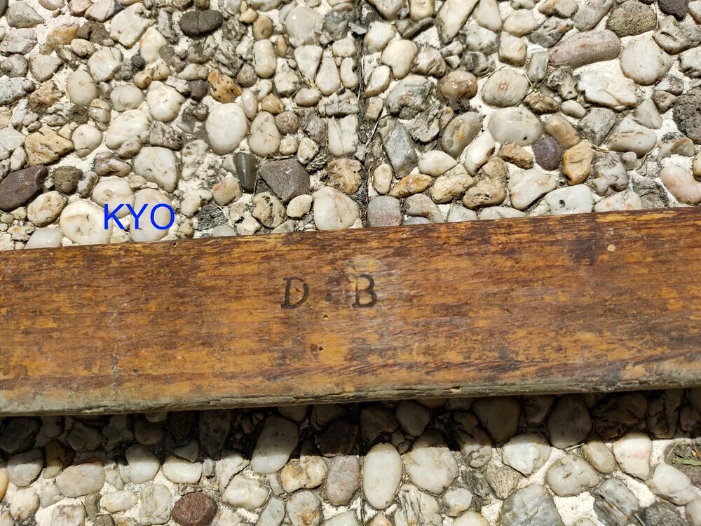 Scie &agrave; tenons 100 cm, cadre bois, ancien rustique lame acier Bricolage