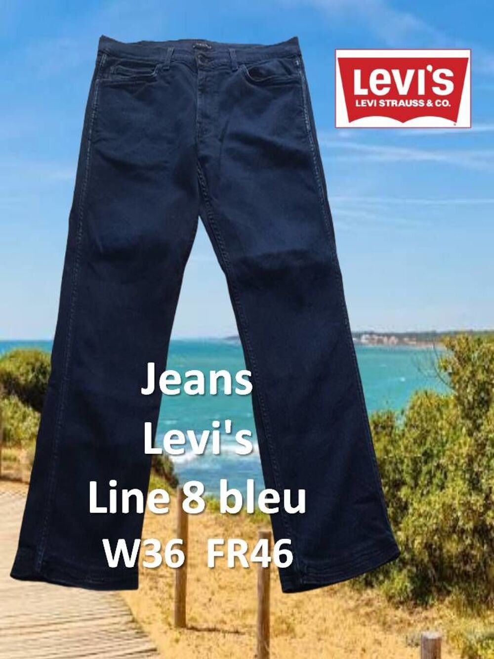 Jeans Levi's homme Line 8 Bleu taille W36 FR46 stretch Vêtements