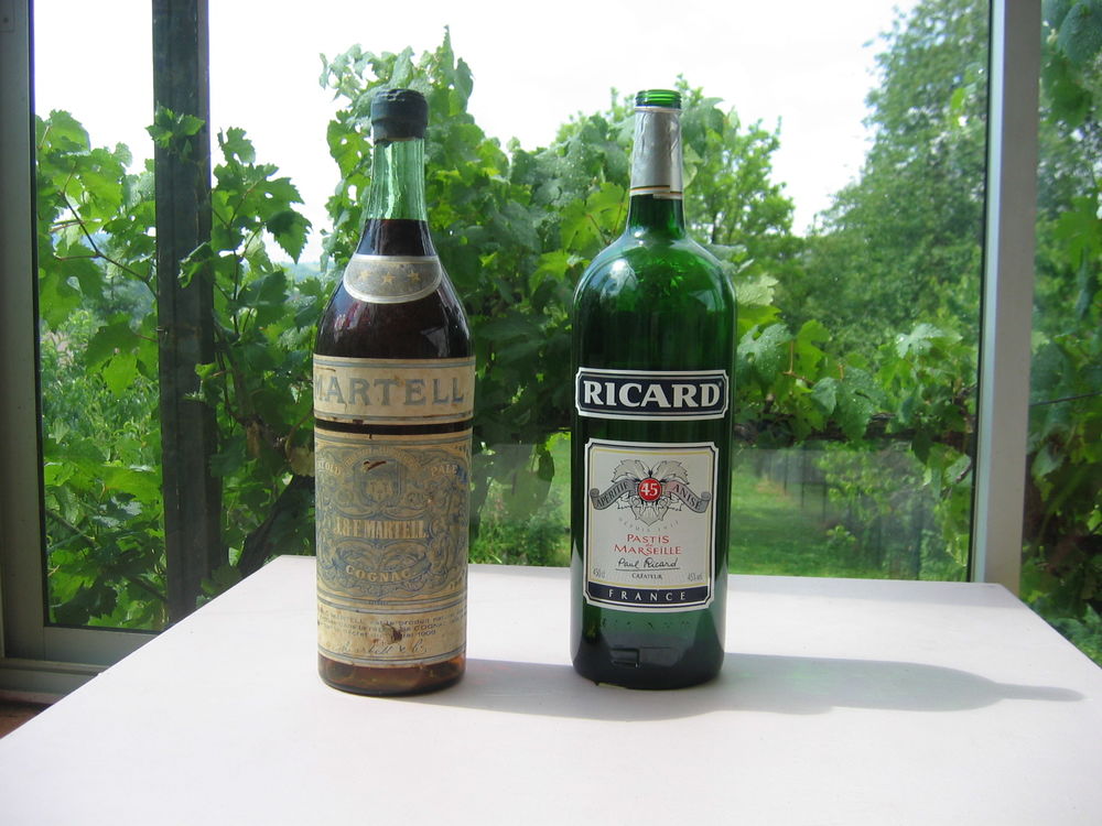 2 bouteilles MARTINI + RICARD 4.5 litres vides Décoration