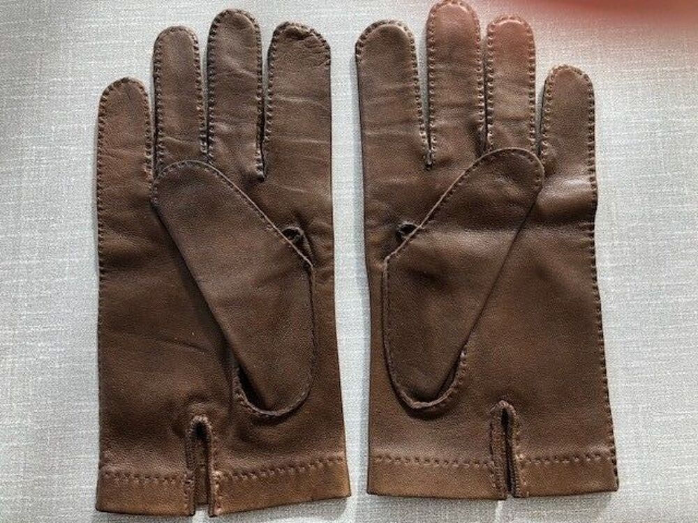 GANTS CUIR D'AGNEAU Etat neuf Maroquinerie