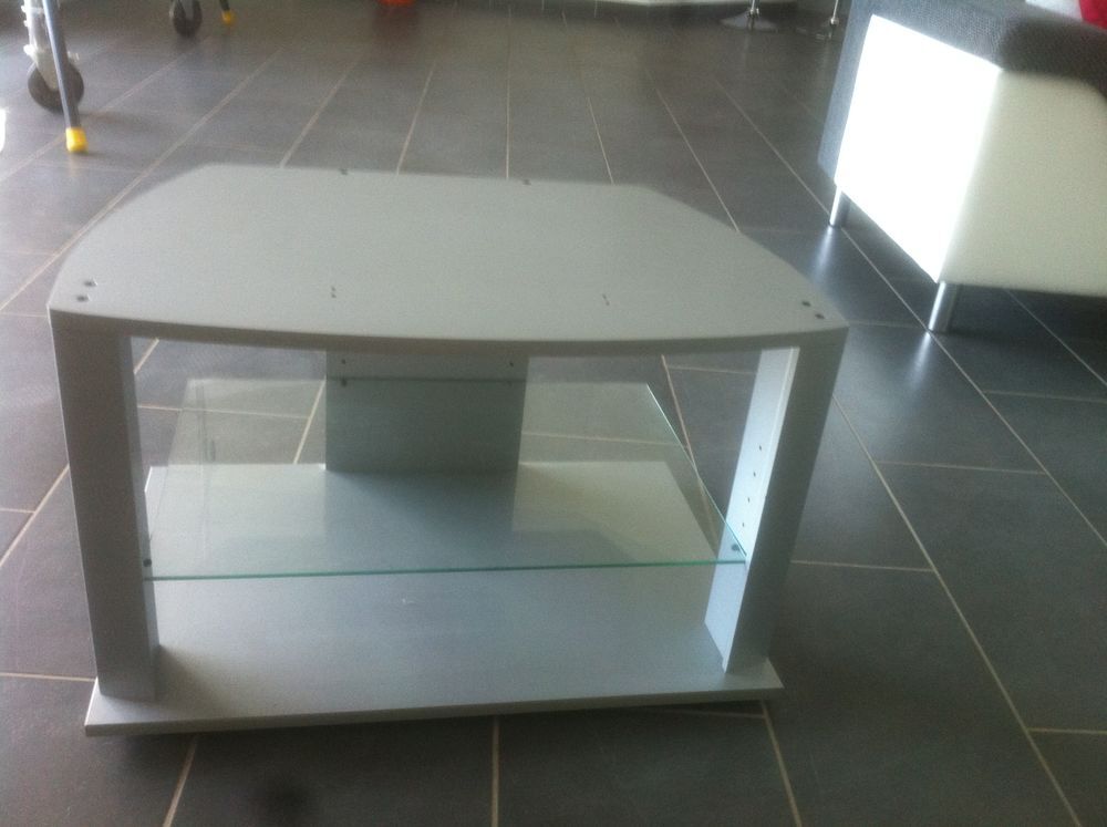 Meuble TV bois gris m&eacute;tallis&eacute; Meubles