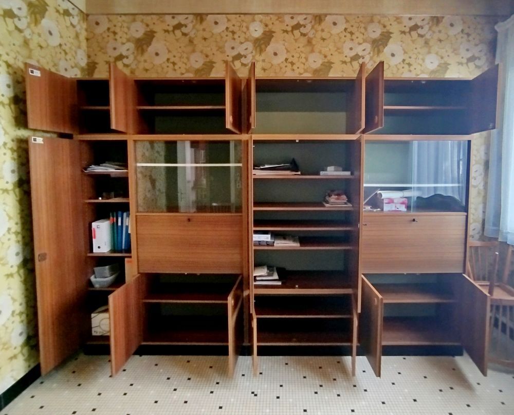 Modules meubles + chaises bureaux Vintage ann&eacute;es 70 (TBE) Meubles
